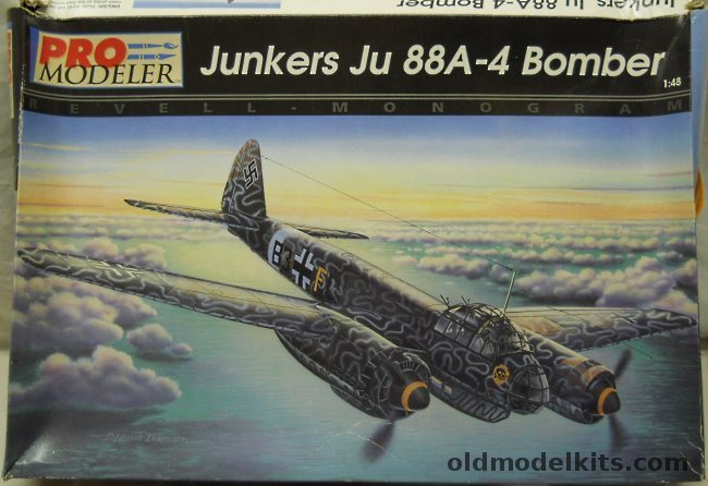 Monogram 1/48 Junkers Ju-88 A-4 Pro Modeler - Luftwaffe 3./KG54 'Totenkopf' Bergamo Italy 1943 / 2./LG1 Italy 1943 and 9./KG51 'Edelweise' Russia 1943, 85-5948 plastic model kit